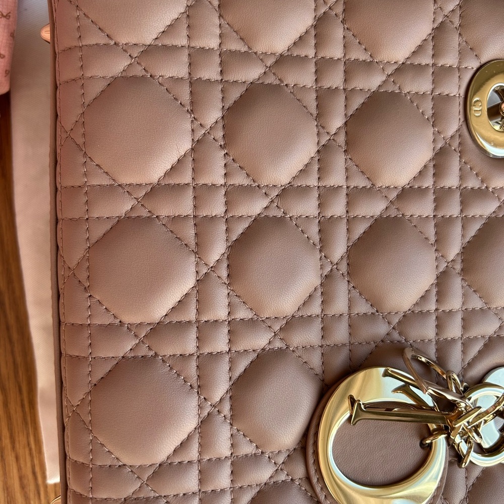Elegant Quilted Tan Bag